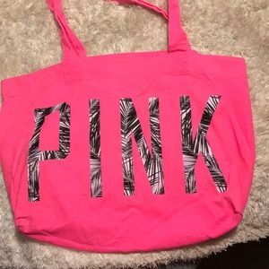 VS PINK hot pink tote bag
